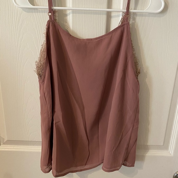 Pink full length top with lace trim - Picture 2 of 3